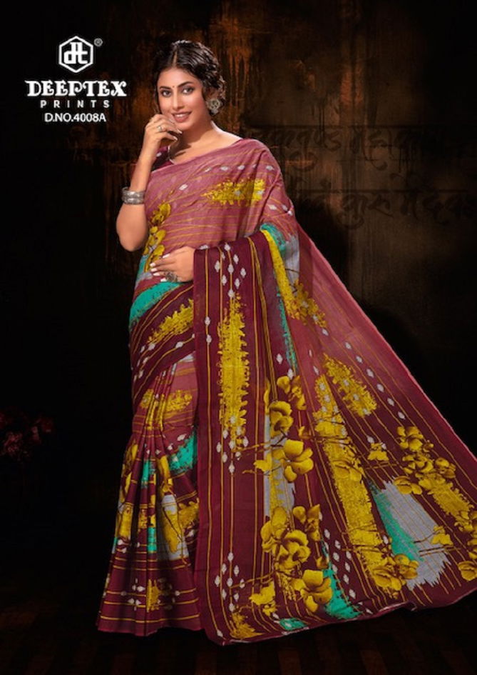 Deeptex Mother Queen 4 Printed Sarees Catalog
